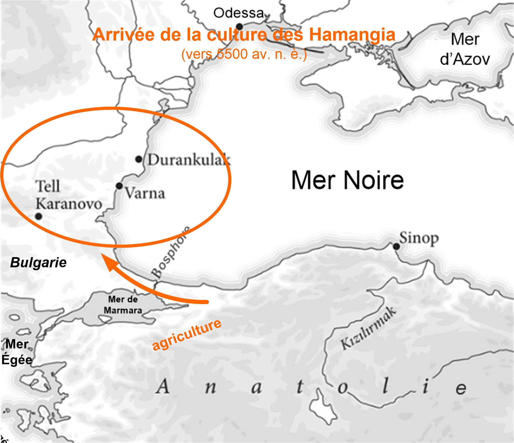 Arriv�e de la culture des Hamangia